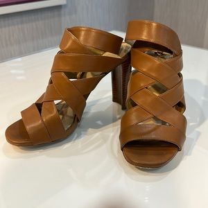 Michael Kors Tan Leather Strappy Sandal / Heels